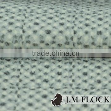 Factory Price soft polyester flocking fabric for curtain with print