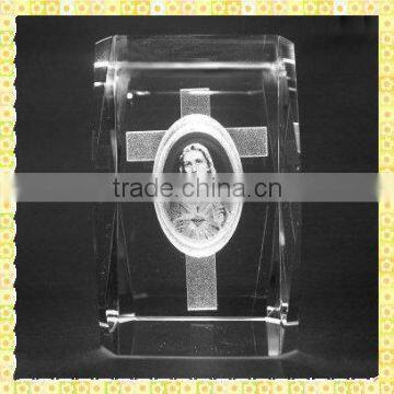 Personalized Clear 3D Laser Engraved Crystal Christeen Gift For New Year Gifts Items