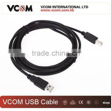 High Speed Black Color Gold Plated USB 2.0 Cable with Factory Price