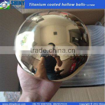 127mm stainless steel hollow ball with titanium coated