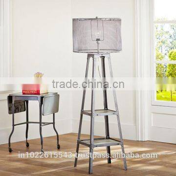 Industrial Floor Lam, Metal Floor Lamp with Display