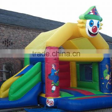 clown inflatable air combo with slide for kids play