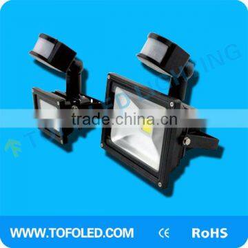 COB 10w 30w 50W professional ip65 motion sensor led flood light