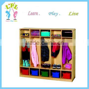 school equipment wood material children cabinets school bag storage wardrobe closet