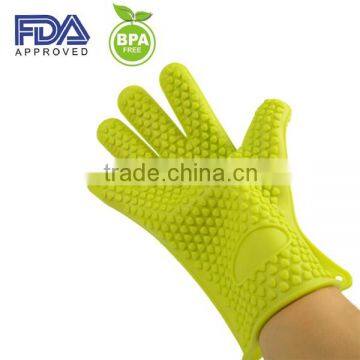 Silicone Baking Glove Kitchen Glove ,5 Fingers BBQ Silicone Rubber Baking Glove photo-3