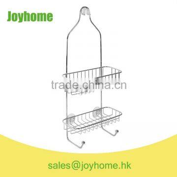 rust resistant wall mounted chrome metal bathroom rack