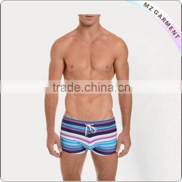 Light blue fringe mens swim shorts