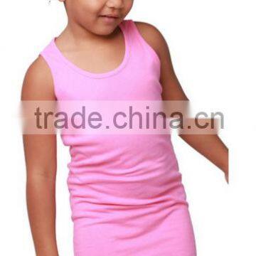 2016 Candy color Custom Summer dresses Pima Cotton tank dresses for girls