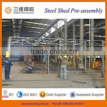 HOT SALE galvanized steel shed for sale with ISO9001:2008 in Myanmar