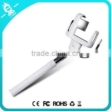 Cable Take Pole Monopod Wired Selfie Stick with Mirror , Selfie Stick Monopod Extendable Handled Holder Remote Shutter