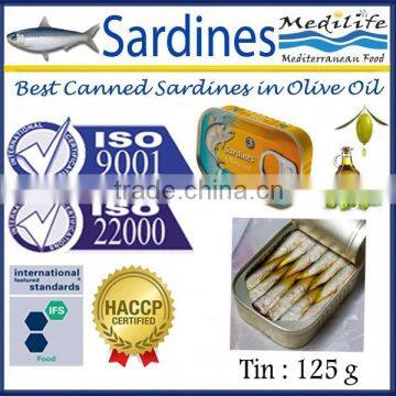 Best Canned Sardines in Olive Oil, Sardine in Olive Oil, High Quality canned Sardine ,best canned Sardines in Olive Oil,125 g