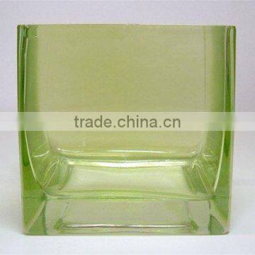 square glass vase