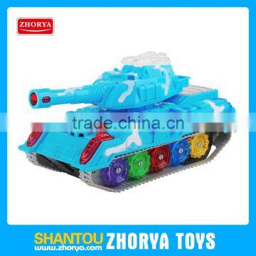 Batter Operated Boys Weapon of War Toy Bump and go Tank Toys With Simulated Wheel Track Sound and Light for Children