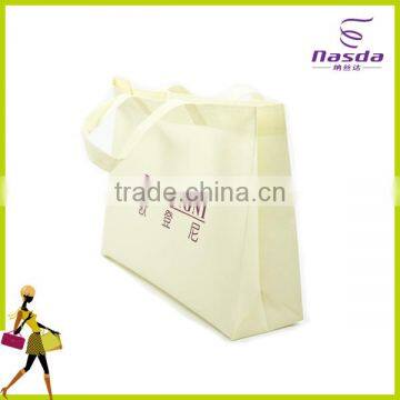 off-white non woven fabric ultrasonic shopping bag