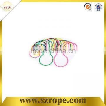 High quality colorful lower price polyester hair bands with metal