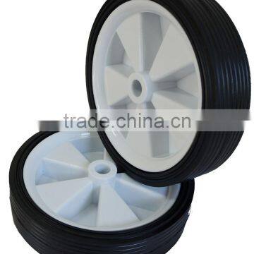 Chinese Semi Pneumatic Plastic Wheel Rubber Wheel/wheelbarrow Tyre.plastic Hub Wheel photo-4