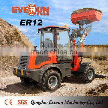 Everun Brand 1.2 Ton Farm Mini Wheel Loader With Snow Bucket photo-6