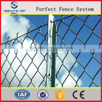 Chain link mesh wire fencing with stong tension