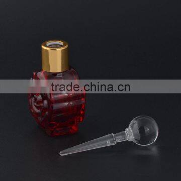 Various Colors Glass Bottles for Essential Oil Empty Flower Shaped Glass Perfume Bottle With Glass Stopper photo-6