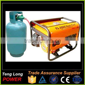 China Manufacture 4 Stroke Single Phase LPG Generator Set