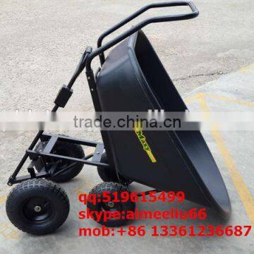 Four Wheels Plastic Tray 130L Wheelbarrow Cart photo-2