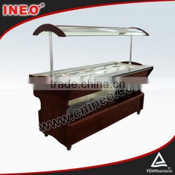 Commercial Wood Buffet Mobile Refrigerator/Display Counter Commercial Refrigerator/Open Top Refrigerator Display