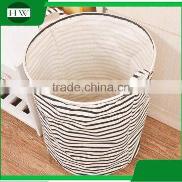 Promotion Gift Foldable Cotton Canvas Linen Fabric Kids Children Baby Clothing Toy Storage Basket photo-3