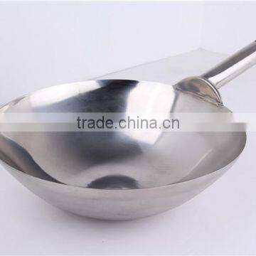 Best Handle integration Industrial Stainless Steel Induction Wok