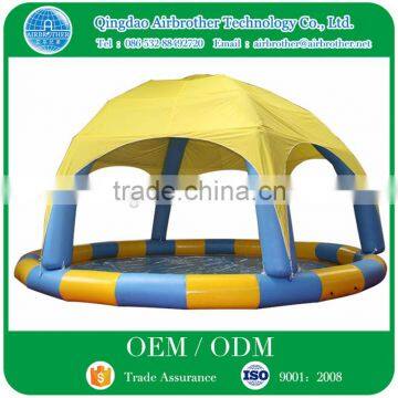 Folding Inflatable Outdoor Above Grand Swimming Pool With Dome Tent photo-2