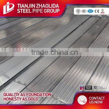 ASTM A795 hot drawned hot dipped galvanized square steel pipe with price list