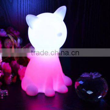 Night Sleeping led night lamp Cat LED Children Animal Night Light Soft PVC Cartoon Baby Nursery Lamp