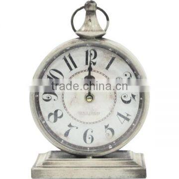 Metal Decorative Table Clock Desk Clock Old Style Metal Clock on Table