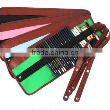 Factory Wholesale Drawing Sketching 36 Pieces Canvas Roll Up Pencil Case photo-4
