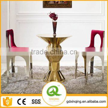 D104 Xinqing Modern Rose Gold Metal Bar Stool for Sale