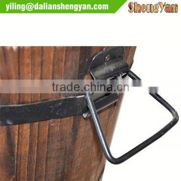 Carbonized Treated Wood Large Oval Planters photo-4