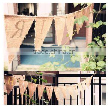 Happy Birthday Decorative Jute Flag Banner photo-3