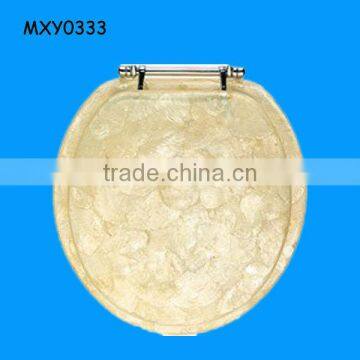 Creative decorative beige fish scale design Resin Toilet Seats