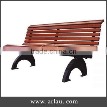 Outdoor Solid Wood Bench Cast Iron legs