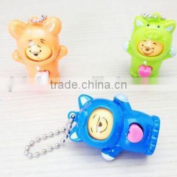 Promotional Custom Made plastic Keychain, face doll plastic keychain, Custom Made 3D plastic keychain