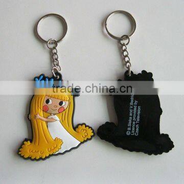 3D girl pvc keychain