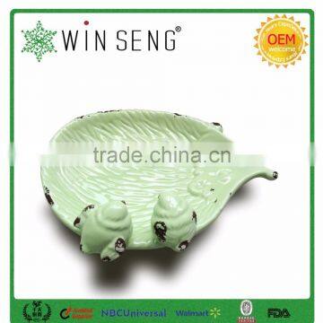 Hedgehog Shape Ceramic Cute Bird Feeder Plate photo-2