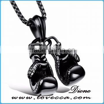 2017 Trending Fashion Stainless Steel Glove Boxing Gold Plated Men's Pendant Necklace photo-3