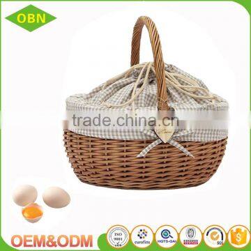 Wholesale Empty Round Wicker Picnic Hamper Basket With Cover photo-1