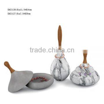 Luxury Design Cement Jewelry Box Ring Holder photo-4