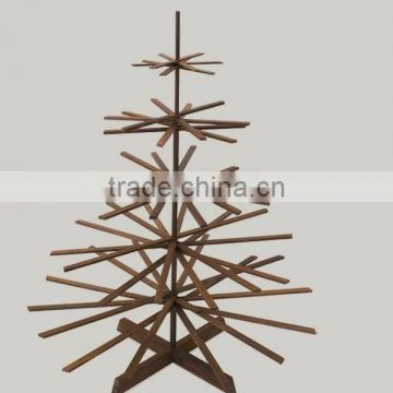 display wooden christmas tree