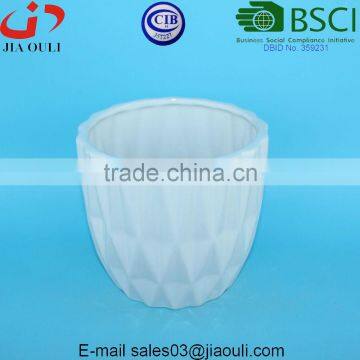 Flower Pot Plant Holder White Glazed Ceramic Planter Pots Garden photo-4