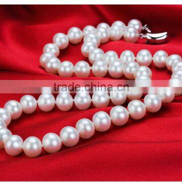 Wholesale 10-11 mm White Freshwater Pearl Necklace and Earring Sets photo-2