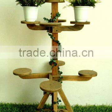 Mini wooden cart for flowers and plants