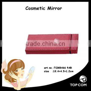 Folding leather mirror, mini leather mirror