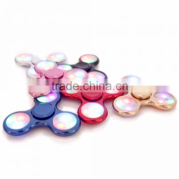 China Factory Newest Release Stress Fidget Toys Finger Spinner with LED light